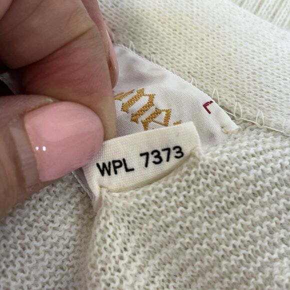 Vtg.‎ 80's Clemson Univ. Gepner Mens Cardigan Sweater White W/ Org Paw Sz Lg - Picture 5 of 11